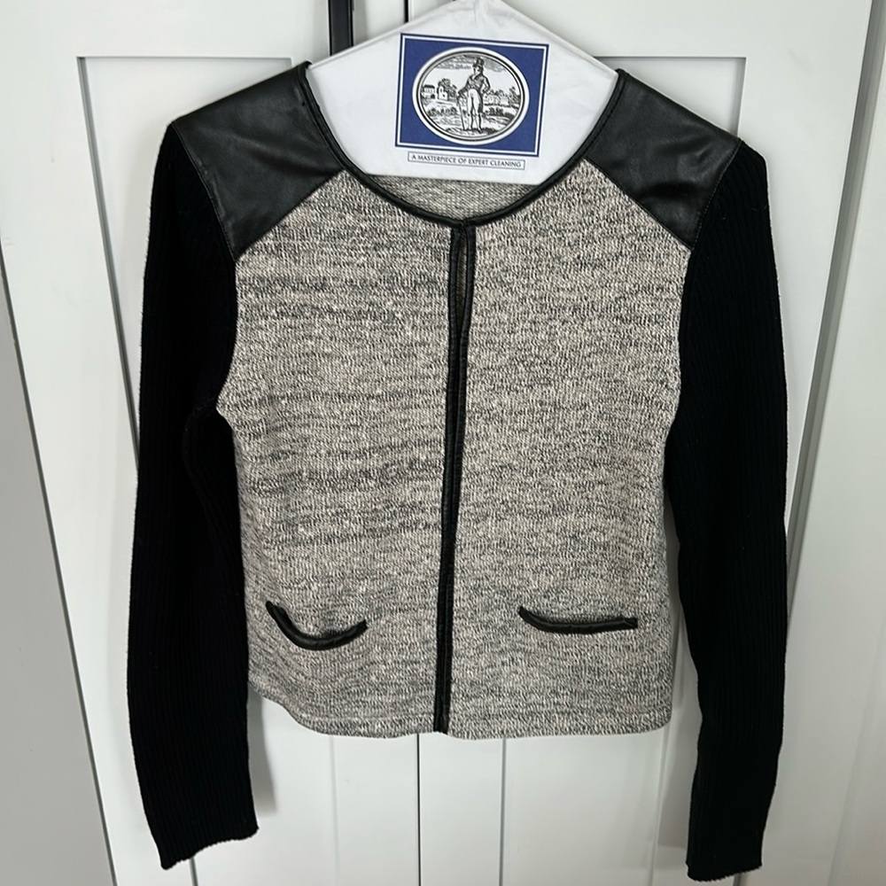 Willi Smith black and white knit jacket